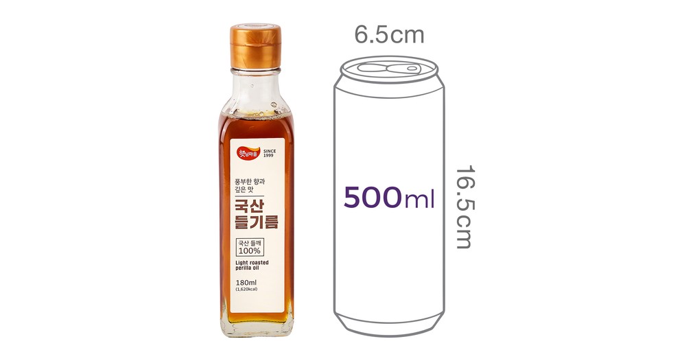 [햇님마을] 단 한번 짜낸 국산 들기름 180ml