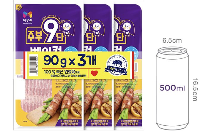 [목우촌] 주부9단 베이컨  270g(90g*3)