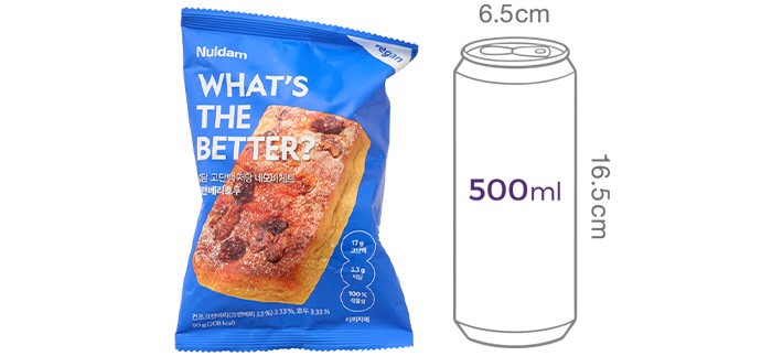 [널담] 고단백 저당 네모바게트 크랜베리호두 (90gx4개입)