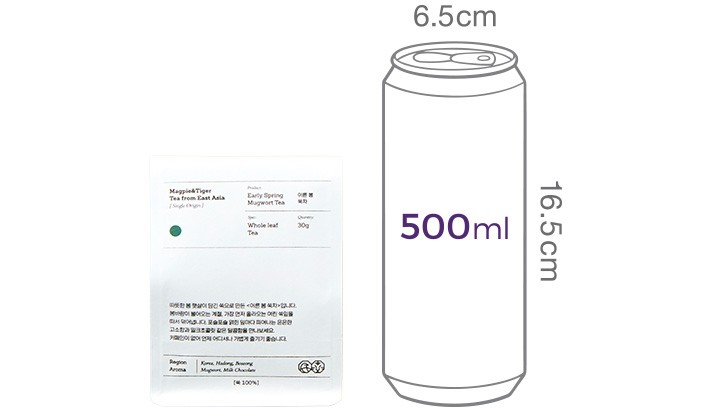 [맥파이앤타이거] 논카페인 잎차 쑥차 30g