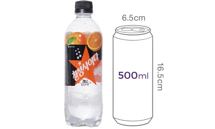 [롯데칠성] 칠성사이다 제로 오렌지 (500mL X 6개)