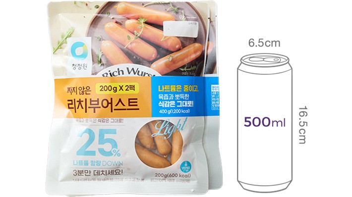 [청정원] 짜지 않은 리치부어스트 200g*2