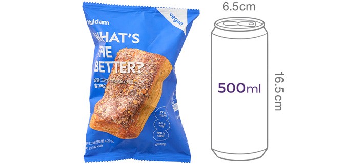 [널담] 고단백 저당 네모바게트 홀그레인 (90gx4개입)