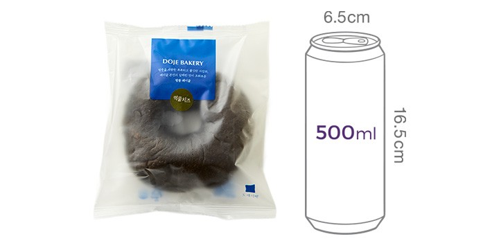 [도제식빵] 먹물치즈 베이글 100g