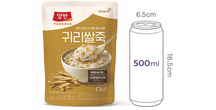 [동원] 양반 귀리쌀죽 400g (파우치)