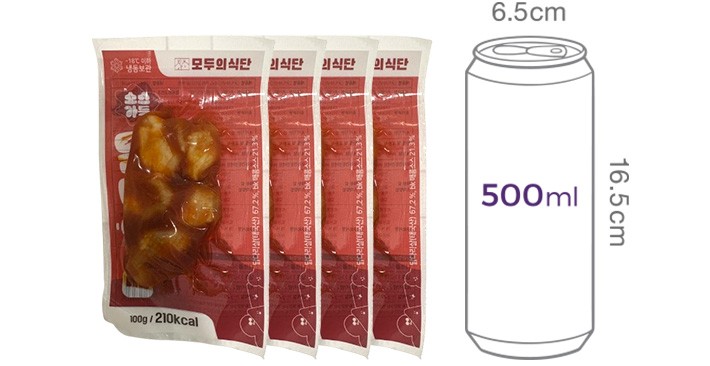 [모두의식단] 소스 가득 닭다리살 매콤 100g*4
