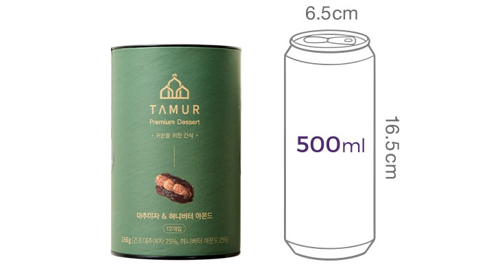 [타무르] 허니버터 아몬드 데이츠 12개입