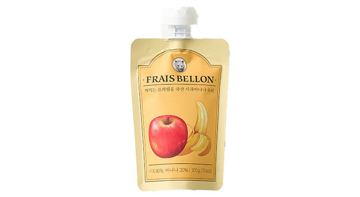 [프레벨롱] 짜먹는 국산 사과 바나나 퓨레 (100g)