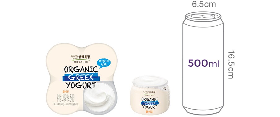 [상하목장] 유기농 그릭요거트 플레인 80g*4개입