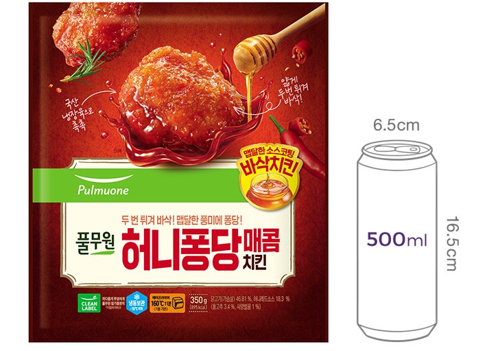 [풀무원] 허니퐁당 매콤치킨 350g