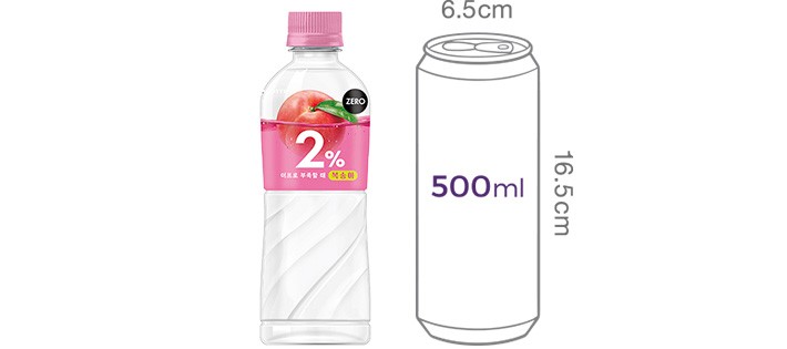 [롯데칠성] 2%부족할때 제로(ZERO) 복숭아 (350mL X 20개)