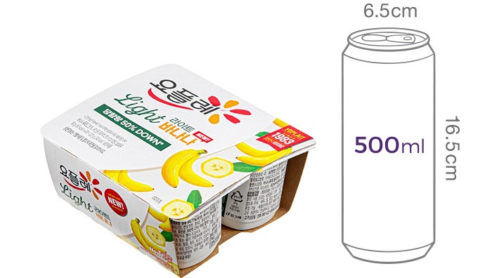 [빙그레] 요플레 라이트 바나나 (80g X 4입)