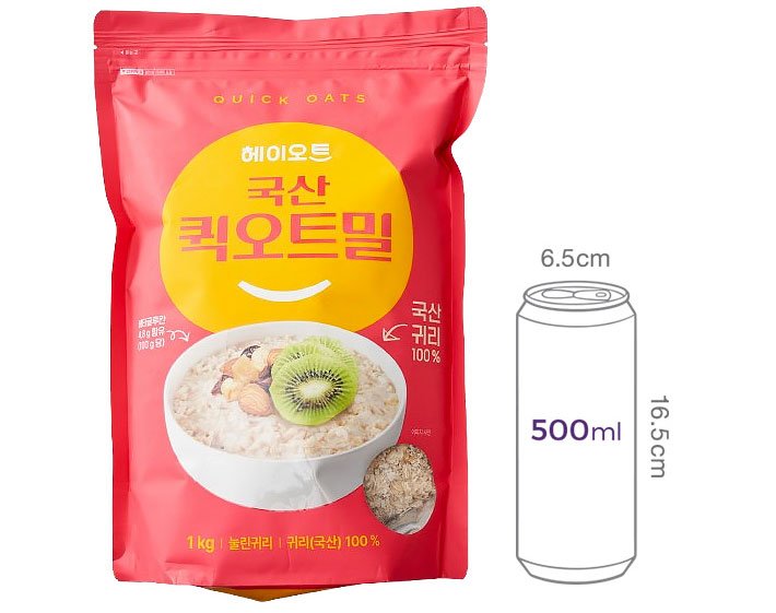 [헤이오트] 국산 퀵오트밀 1kg