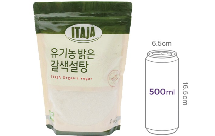 [이타자] 유기농 밝은 갈색설탕 1kg