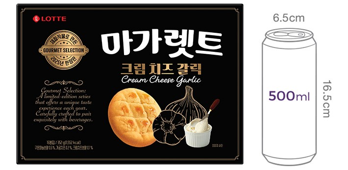 [롯데] 마가렛트 크림치즈갈릭 352g