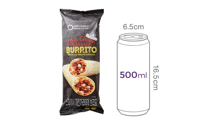 [남향푸드또띠아] 스파이시 치킨 가라아게 브리또 2개입