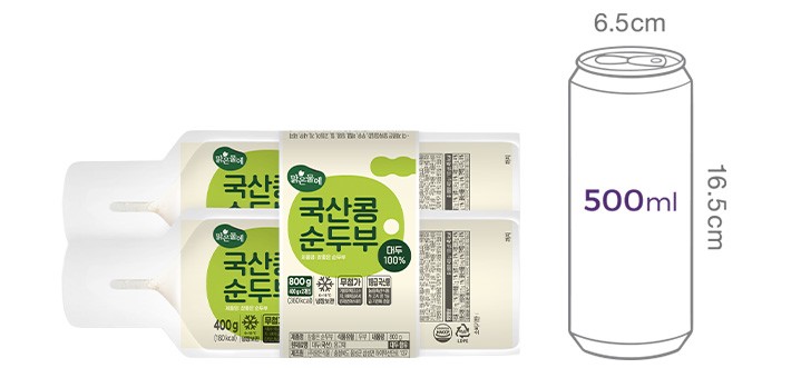 [맑은물에] 참좋은 국산콩 순두부 2개입