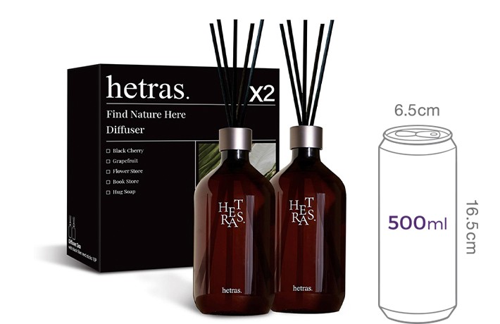 [헤트라스] 프리미엄 디퓨저 500ml x 2개입 플라워스토어