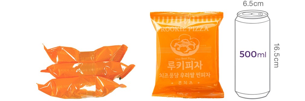 [루키피자] 치즈퐁당 우리쌀 씬피자 콘치즈 3개입