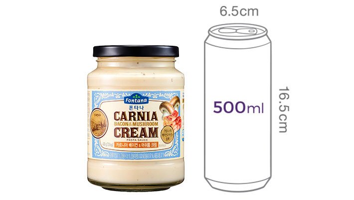 [폰타나] 카르니아 베이컨 & 머쉬룸 크림 파스타소스 430g