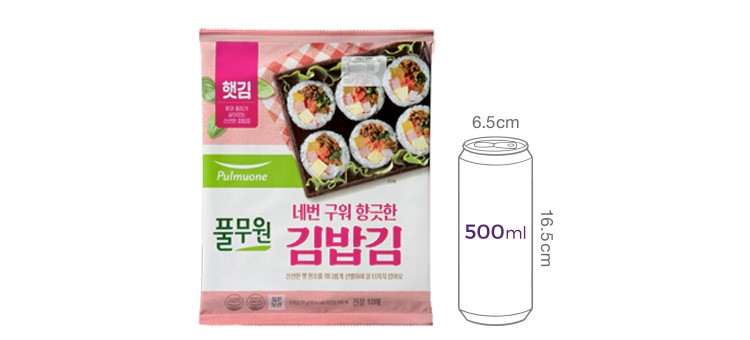 [풀무원] 네번 구워 향긋한 김밥김 20g (10매)