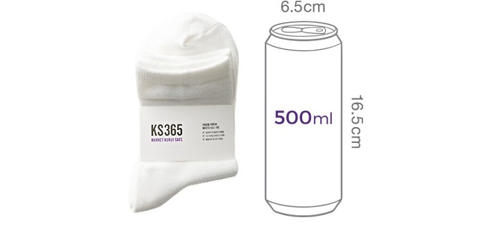 [KS365] 라이트 베이직 중목 양말 7족(여성용)_아이보리