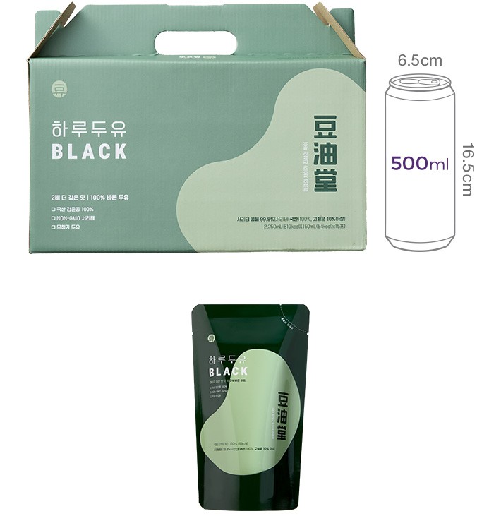 [하루두유] 블랙 국산 서리태 콩물두유 (150mL X 15개)