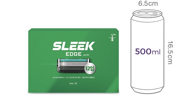 [도루코] 슬릭 엣지 면도날 세트 12입 (모션 호환 가능)