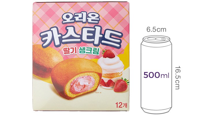 [오리온] 카스타드 딸기 생크림 276g