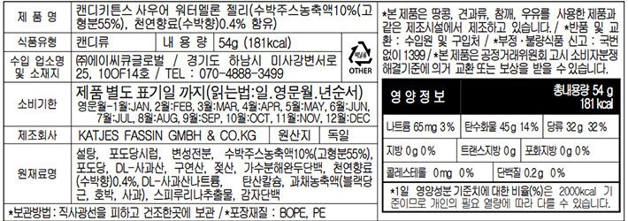 [캔디키튼스] 사우어워터멜론 140g
