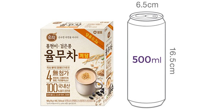 [샘표] 순작 통현미 검은콩 저당 율무차 (18g X 10개)