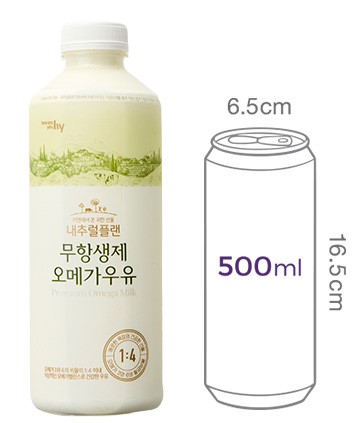 [에치와이] 내추럴플랜 무항생제 오메가 우유 930mL
