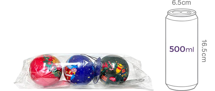 [위니비니] 트리 오너먼트 볼 3입 세트 103g