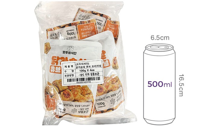 [모두의식단] 닭가슴살 큐브 오리지널 100g