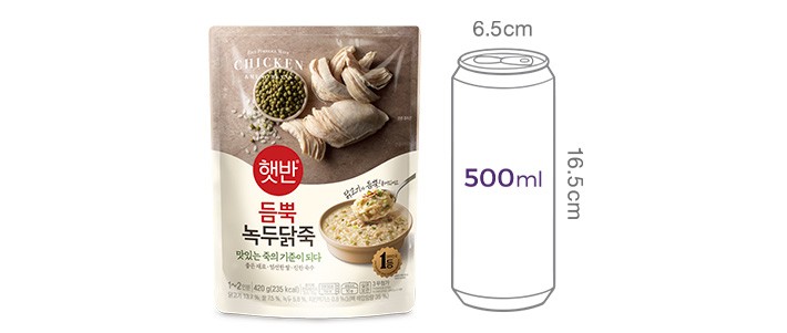 [햇반죽] 듬뿍 녹두닭죽 420g
