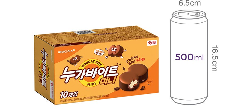 [해태아이스] 누가바이트 미니 (45mL X 10개)