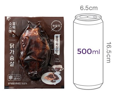 [탄단지] 소스 흠뻑빠진 닭가슴살 블랙짜장맛 (1개입)