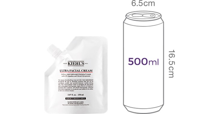 [키엘] 울트라 훼이셜 크림 리필 파우치 150ml 로레알 위크 세트 (UFC 레노 7ml *2개)