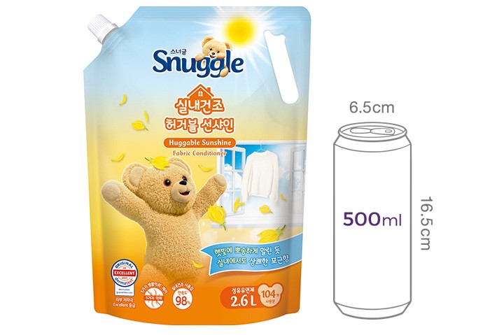 [스너글] 실내건조 섬유유연제 허거블 선샤인(리필) 2.6L