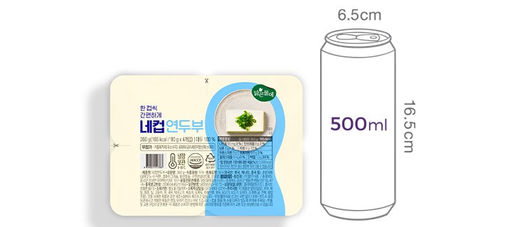 [맑은물에] 네컵 연두부