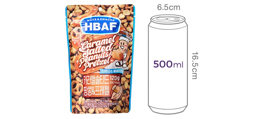 [HBAF] 카라멜 솔티드 땅콩 앤 프레첼 120g