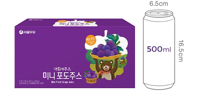 [아침에주스] 미니 포도 (100mL X 10개)