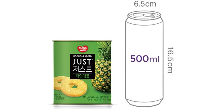 [동원] 저스트 노슈가 파인애플 822g