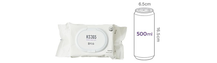 [KS365] 물티슈 엠보싱 (100매 X 20팩)