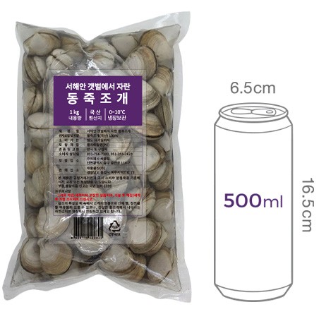 [대흥] 서해안 갯벌에서 자란 동죽조개 1kg (생물)