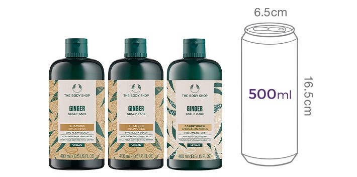 [더바디샵] 진저샴푸 400ml 2개입+진저컨디셔너 400ml 1개입