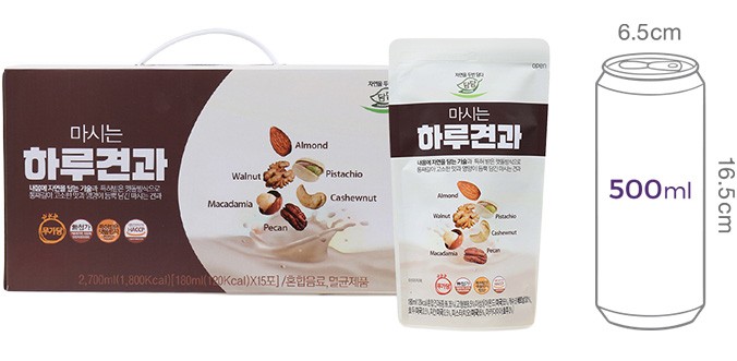 [담담] 마시는 하루 견과 (180mL X 15개)