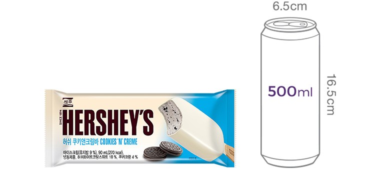 [허쉬] 쿠키앤크림바 (90mL X 3개)