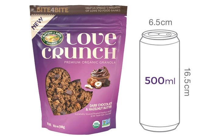 [네이쳐패스] 유기농 다크초코 헤이즐넛버터 그래놀라 300g