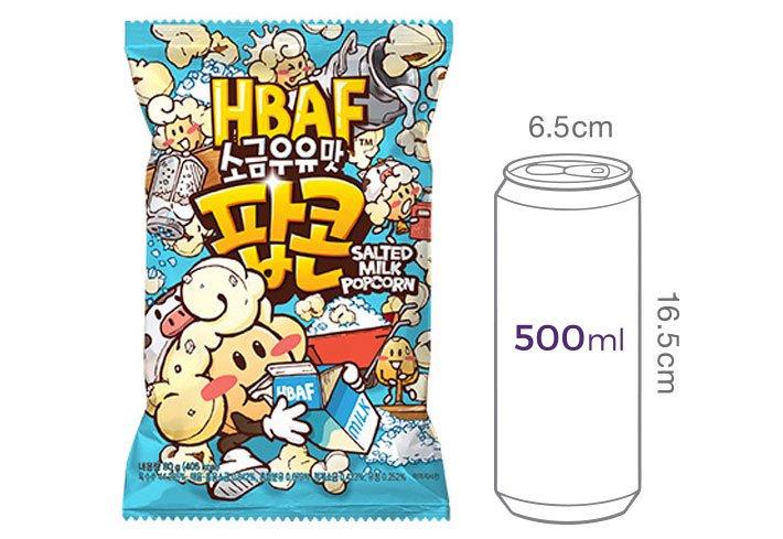 [HBAF] 소금우유맛 팝콘 80g